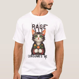 Rage verzehrt mich Cat-Blume T-Shirt
