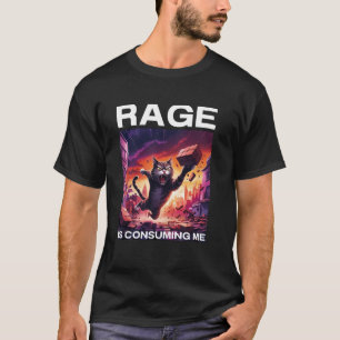 Rage verzehrt mich lustig Albern Staring Cat Meme T-Shirt