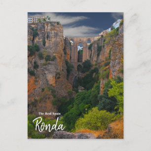Ragend von oben - Ronda Spanien Postkarte