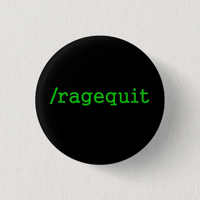 Ragequit Gamer Button (Vorderseite)
