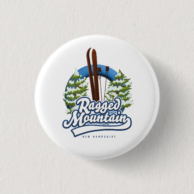 Ragged Mountain - New Hampshire-Logo Button (Vorderseite)
