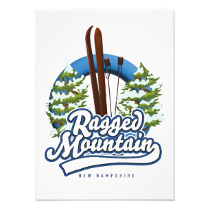 Ragged Mountain New Hampshire Skilogo Fotodruck