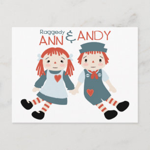 Raggedy Ann & Andy Postkarte