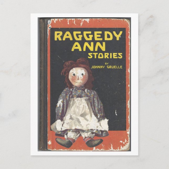 Raggedy Ann Geschichten von Gruelle 1918 Buchübers Postkarte (Vorderseite)
