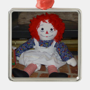 Raggedy Ann-Puppen-Verzierung Silbernes Ornament