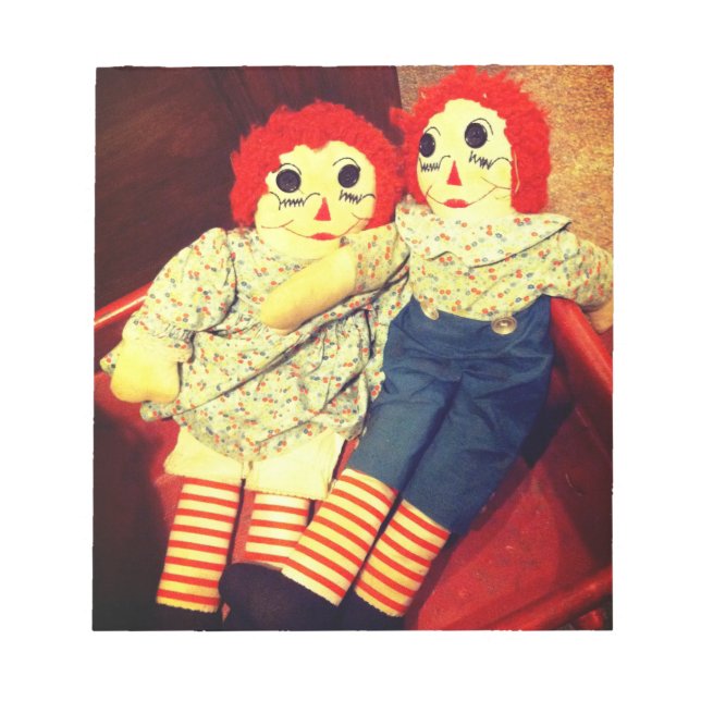 Raggedy Ann und Andy Doll Notizblock (Vorderseite)
