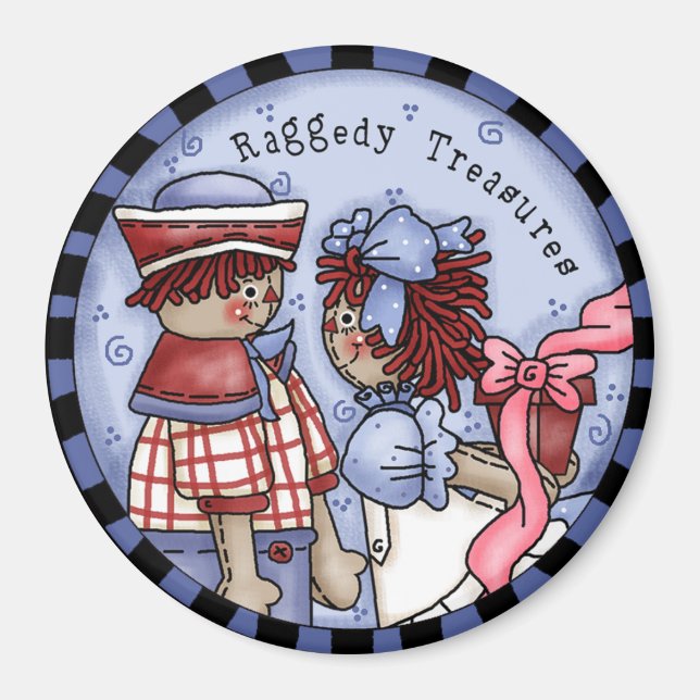 Raggedy Treasures Country Annie und Andy Magnet (Vorne)