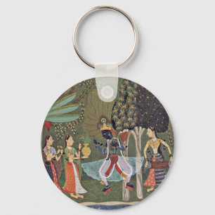 Râginâ Vasanta (Frühling) Krishna, das zum Mus Schlüsselanhänger