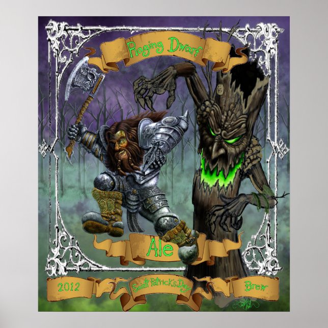 Raging Zwarf Ale Poster (Vorne)