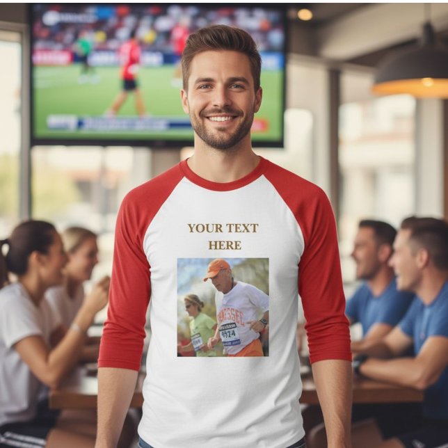 Raglan Baseball T-Shirt, Custom Text, photo T-Shirt (Von Creator hochgeladen)