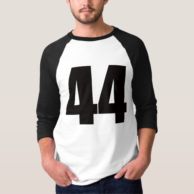 Raglan-Shirt mit Nr. 44 T-Shirt (Vorderseite)