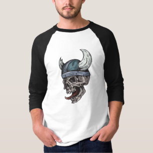 Raglan-T - Shirt der Schädel-Männer grundlegende