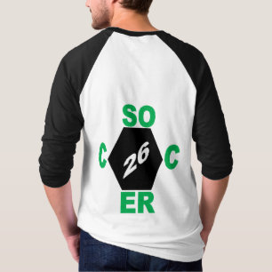 Raglan-T-Shirt für Herren mit Ärmeln, DESIGN SOCCE T-Shirt