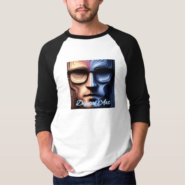 Raglan-T - Shirt für Männer 3/4-Sieb (Vorderseite)