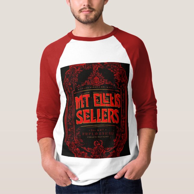 Raglan-T - Shirt für Männer 3/4-Sieb - zeitlos (Vorderseite)