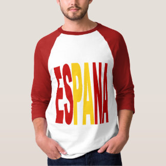 Raglan-T-Shirt weiß rot Mann ESPANA T-Shirt