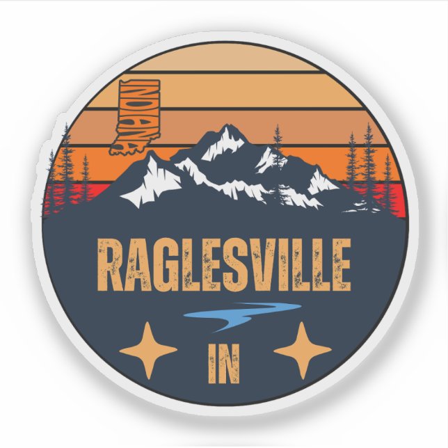 Raglesville, Indiana Aufkleber (Vorderseite)