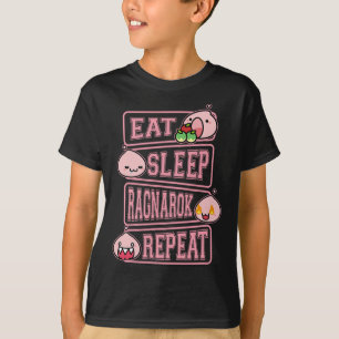 Ragnarok Poring Eat Sleep Repeat Gamer Meme T-Shir T-Shirt