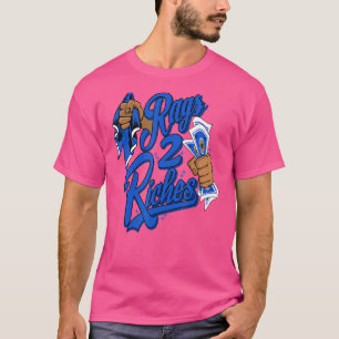Rags 2 Riches Racer Blue 5s Matching T-Shirt
