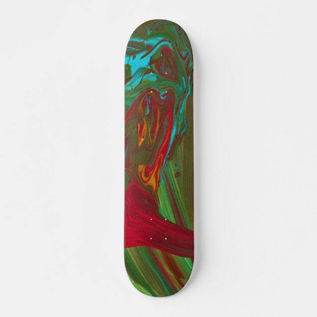 Rags To Riches 1 Wilde Abstrakte Skateboard Deck (Vorne)