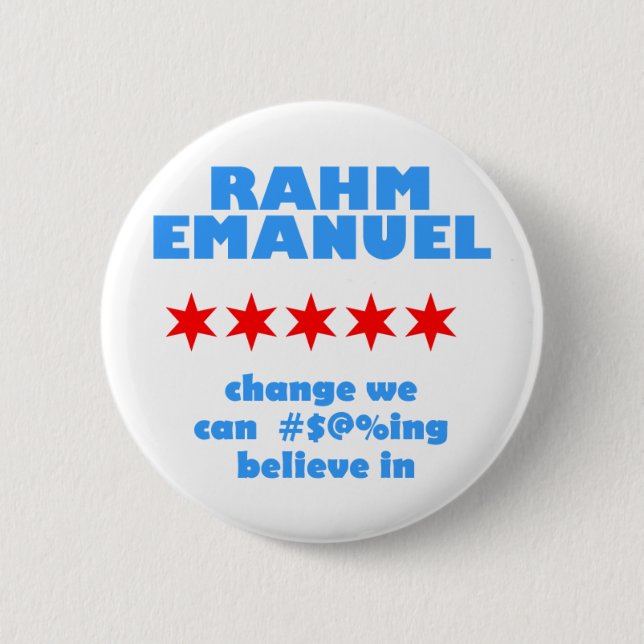 Rahm Emanuel für Bürgermeister Button (Vorderseite)