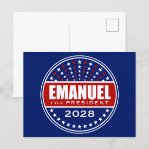 Rahm Emanuel für Präsident 2028 Postkarte