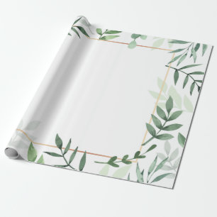 Rahmen-Blätter mit Aquarellfarben Geschenkpapier