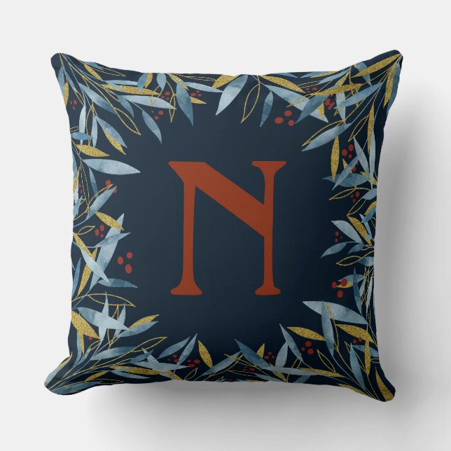 Rahmen für benutzerdefinierte Winter-Weihnachtszwe Kissen (Vorderseite)