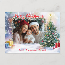 Rahmen für das "Show-Off"-Foto des Weihnachtsmanns Feiertagspostkarte