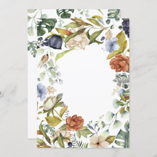 Rahmen für die Blumenernte von Früchten Einladung