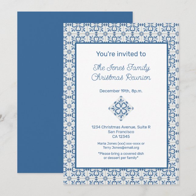 Rahmen für die Weihnachtslieder Holly-Blätter Einladung (Vorne/Hinten)