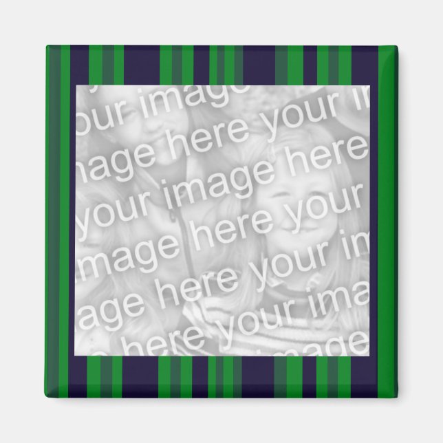 Rahmen für grünes und blaues Foto Magnet (Vorne)