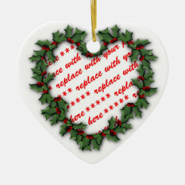 Rahmen für Herzkranz-Fotos Keramikornament