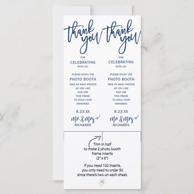 Rahmen für Hochzeiten von Fotos - (Navy Blue) (Vorderseite)