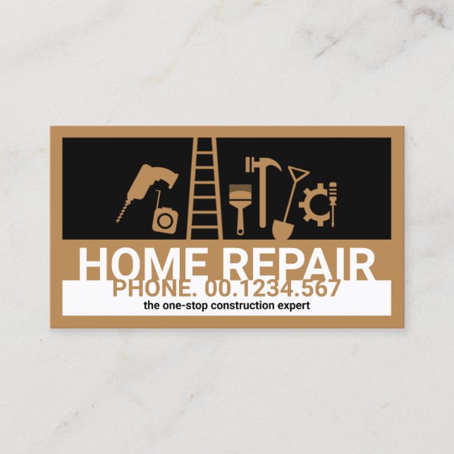 Rahmen für kreative Bauwerkzeuge Visitenkarte (Vorderseite)