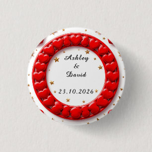 Rahmen für rote Herzen Button