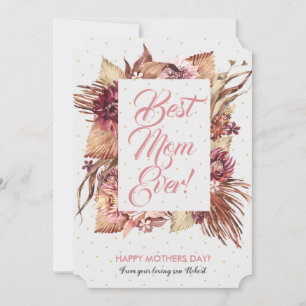 Rahmen für Savanna Blume und Blätter Feiertagskarte