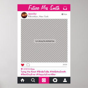 Rahmen für Social Media Party Foto-Requisite Poster