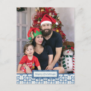 Rahmen für Weihnachtslieder und Blume Feiertagspostkarte