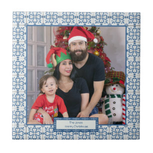 Rahmen für Weihnachtslieder und Blume Fliese