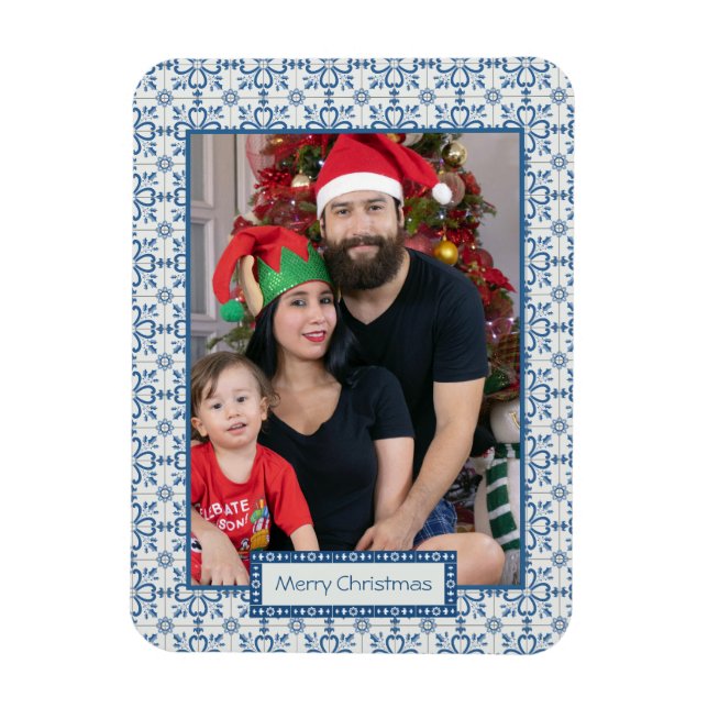 Rahmen für Weihnachtslieder und Blume Magnet (Vertikal)