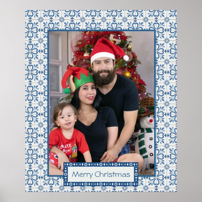 Rahmen für Weihnachtslieder und Blume Poster (Vorne)