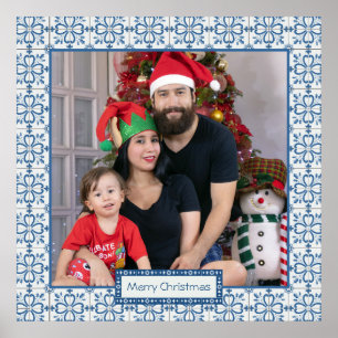 Rahmen für Weihnachtslieder und Blume Poster