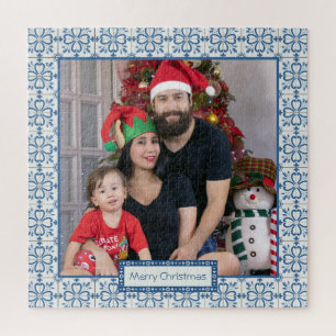 Rahmen für Weihnachtslieder und Blume Puzzle