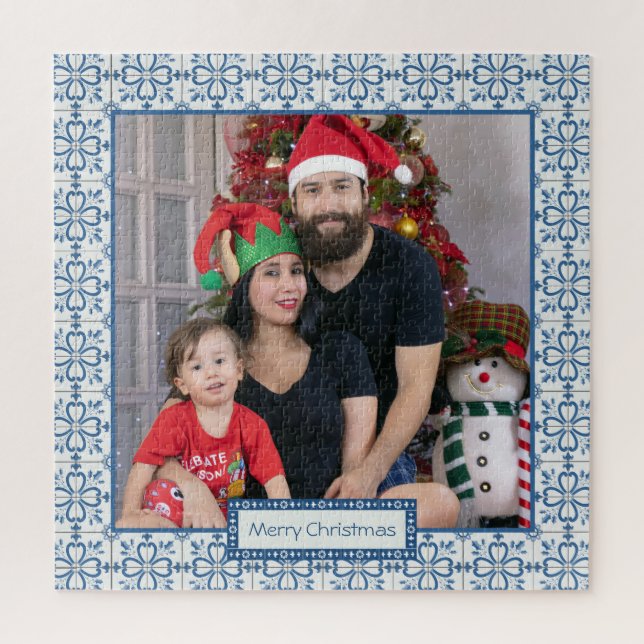 Rahmen für Weihnachtslieder und Blume Puzzle (Vertikal)