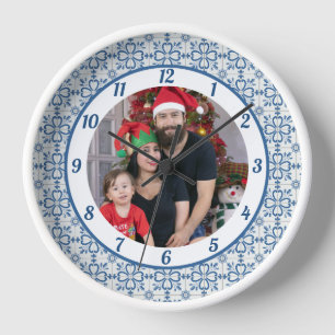 Rahmen für Weihnachtslieder und Blume Uhr