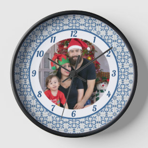 Rahmen für Weihnachtslieder und Blume Uhr