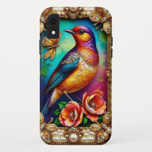 Rahmen im Vintage-Stil mit farbenfrohem Vogel Case-Mate iPhone Hülle
