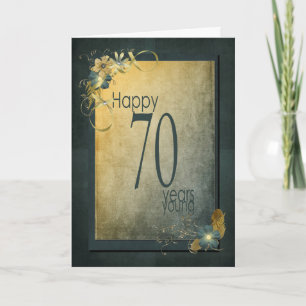 Rahmen im Vintage-Stil zum 70. Geburtstag Karte