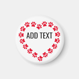 Rahmen in Herzform mit benutzerdefiniertem Text Magnet